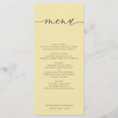Midnight Fig & Champagne Script Wedding Dinner メニュー (正面)