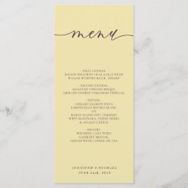 Midnight Fig & Champagne Script Wedding Dinner メニュー