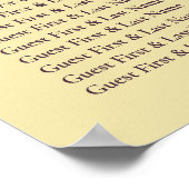 Midnight Fig & Champagne Welcome Wedding Seating ポスター (角)