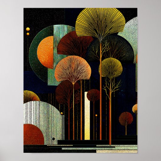 Midnight Forest  #11 - 4x5 Digital Download ポスター (正面)