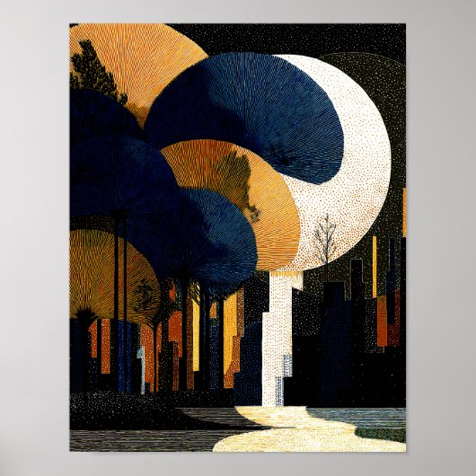 Midnight Forest  #3 - 4x5 Digital Download ポスター (正面)