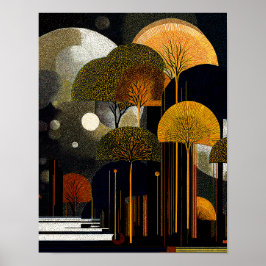 MIdnight Forest #4 - 4x5 デジタルダウンロード ポスター