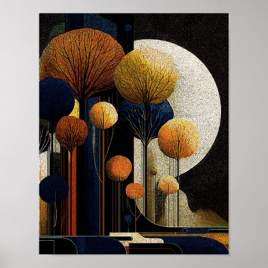 Midnight Forest #5 - 4x5 Digital Download ポスター (正面)