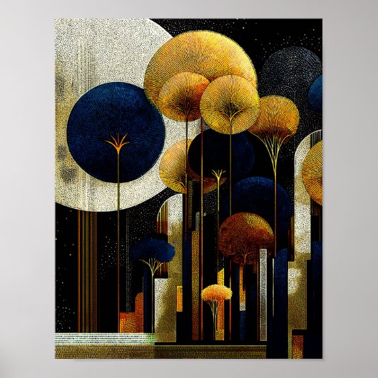 Midnight Forest  #7 - 4x5 Digital Download ポスター (正面)