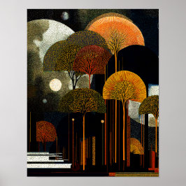 Midnight Forest #8 - 4x5 デジタルダウンロード ポスター