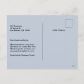 Midnight Frost New Year Retro Modern Blue Photo シーズンポストカード (裏面)