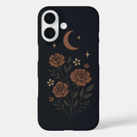 Midnight Garden Aesthetic Dark Floral Design Case Case-Mate iPhoneケース (裏面)