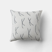 Midnight Garden Light Grey Abstract Sketchy Lines クッション (裏面)