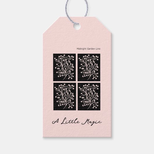 Midnight Garden Line Soft Pink ギフトタグ (正面)