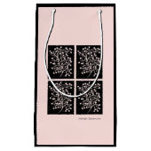 Midnight Garden Line Soft Pink スモールペーパーバッグ (正面)