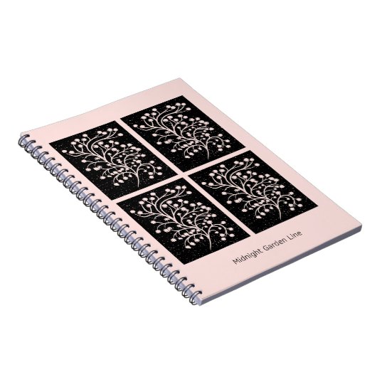 Midnight Garden Line Soft Pink ノートブック (右側)