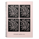Midnight Garden Line Soft Pink ノートブック (正面)