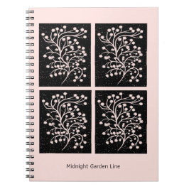 Midnight Garden Line Soft Pink ノートブック