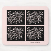 Midnight Garden Line Soft Pink マウスパッド (正面)