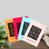 Midnight Garden Line Soft Pink Birthday カード