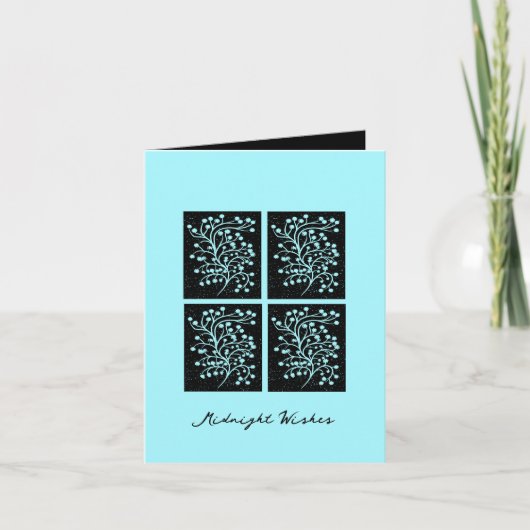 Midnight Garden Line Turquoise Mist カード (正面)