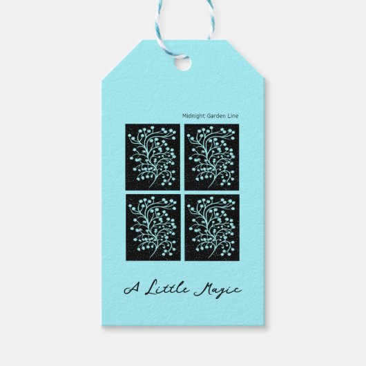 Midnight Garden Line Turquoise Mist ギフトタグ (正面)