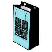 Midnight Garden Line Turquoise Mist スモールペーパーバッグ (正面アングル)