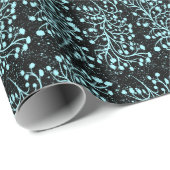 Midnight Garden Line Turquoise Mist ラッピングペーパー (ロールコーナー)