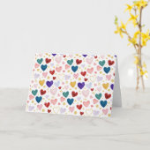 Midnight Garden Watercolor Hearts カード (黄色い花)