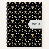 Midnight Geometry Luxe Tie ノートブック (正面)