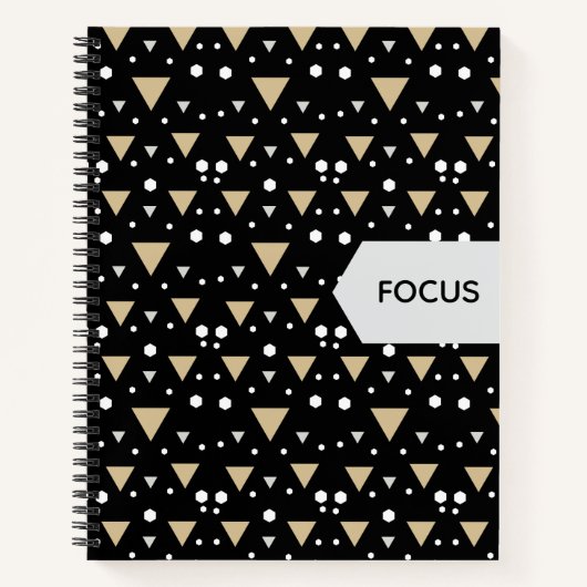 Midnight Geometry Luxe Tie ノートブック (正面)