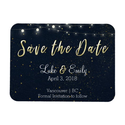 Midnight Glamor日付を保存 マグネット (横)