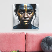 Midnight Gold キャンバスプリント (インサイチュ (リビング))