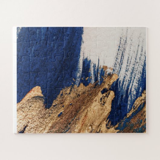 Midnight Gold: Abstract Elegance ジグソーパズル (横)