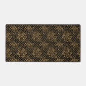 Midnight Gold Damask Elegance デスクマット (正面)