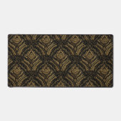 Midnight Gold Damask Elegance デスクマット (正面)