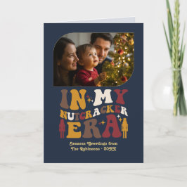 Midnight Gold Fun Retro Christmas Photos シーズンカード