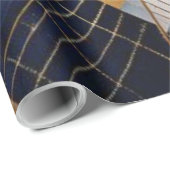 Midnight Gold Lines – Elegant , Modern & Geometric ラッピングペーパー (ロールコーナー)