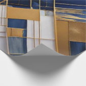Midnight Gold Lines – Elegant , Modern & Geometric ラッピングペーパー (角)