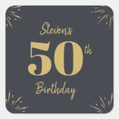 Midnight Gold Milestone スクエアシール (正面)