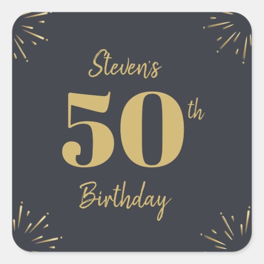 Midnight Gold Milestone スクエアシール (正面)