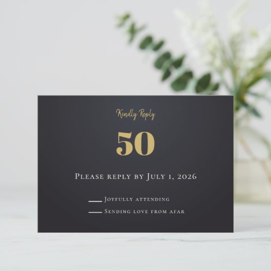 Midnight Gold Milestone RSVP Cards (スタンド正面)