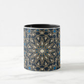 Midnight & Gold Royal Islamic Geometric Mosaic Mug マグカップ (中央)