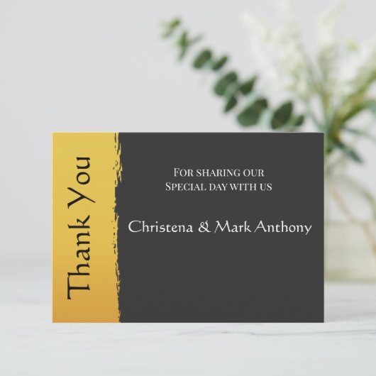 Midnight Gold Thank You Card サンキューカード (スタンド正面)