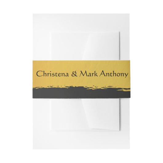 Midnight Gold Wedding  招待状ベリーバンド (正面例)