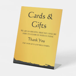 Midnight Gold Wedding Cards & Gifts  台座サイン