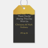 Midnight Gold Wedding Favor ギフトタグ (正面)