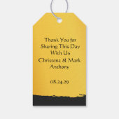 Midnight Gold Wedding Favor ギフトタグ (裏面)