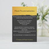 Midnight Gold Wedding Hotel Accommodations エンクロージャーカード (スタンド正面)