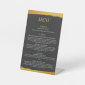 Midnight Gold Wedding Menu 台座サイン (正面)