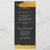 Midnight Gold Wedding Program プログラム (正面)