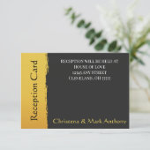 Midnight Gold Wedding Reception Enclosure Cards エンクロージャーカード (スタンド正面)