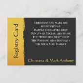 Midnight Gold Wedding Registry Enclosure Cards エンクロージャーカード (正面)