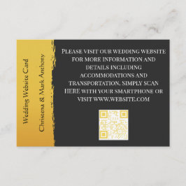Midnight Gold Wedding Website Enclosure Cards エンクロージャーカード
