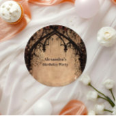 Midnight Gothic Cathedral Birthday ペーパープレート